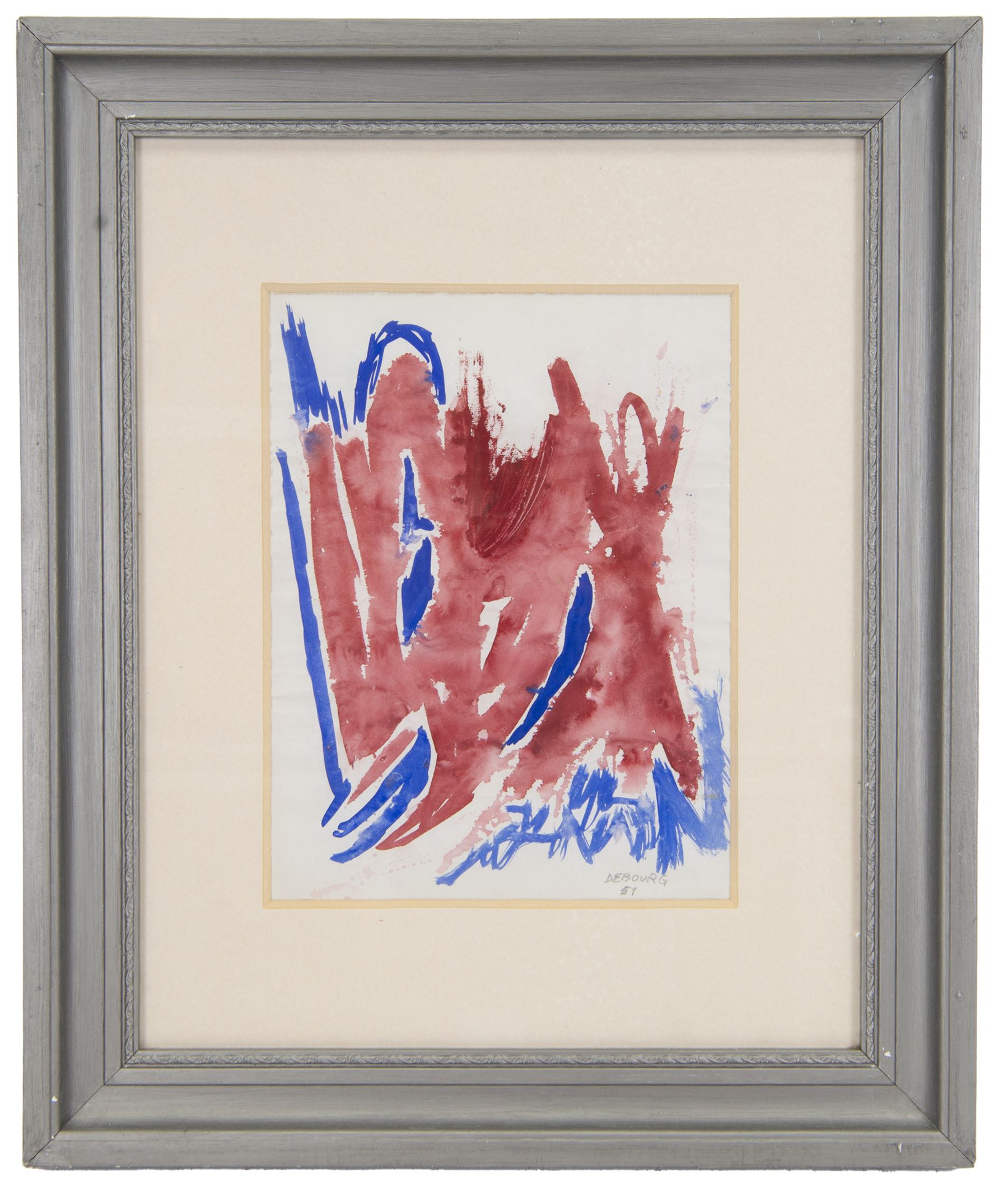 Narciso Debourg (Venezuelan 1925-2022): Untitled Abstract, watercolour signed and dated '51, 33cm x 25cm
Provenance: with Tessier-Sarrou & Associés, Drouot, Paris, France 1st December 2018, Lot 201

 
