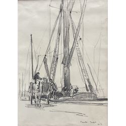 Frederick (Fred) Lawson (British 1888-1968): 'Poole', pencil sketch unsigned titled and dated Sept. 1913, 24cm x 18cm