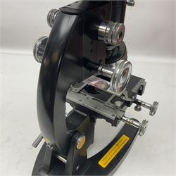 20th century W. Watson & Sons binocular microscope no 98191, in original box, together with W. Watson & Sons Kima microscope no 107846, in original box and Cooke Troughton & Simms binocular microscope no 467926