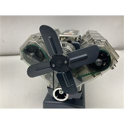 Machine Works battery operated model of a V8 car engine featuring working parts, sound and illuminating spark plugs L29cm