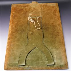 Late Victorian silver mounted dressing table mirror, the frame decorated with scrolls and oval cartouche initialled 'C', bevelled plate on an easel stand 57cm x 38cm London 1899 Maker Charles Henry Dumenil 