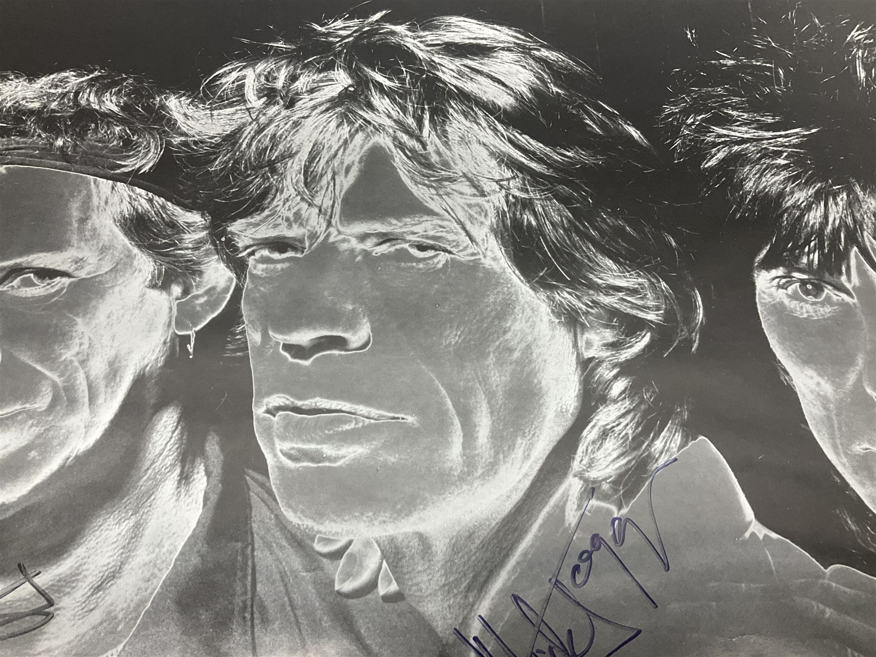 Rolling Stones Voodoo Lounge World Tour 1994/95 poster signed in black marker pen by Charlie Watts, Keith Richards, Mick Jagger and Ronnie Wood 58 x 81cm, unframed