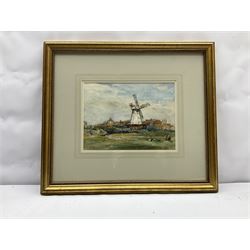 Frederic Stuart Richardson (Staithes Group 1855-1934): 'A Windmill at Rye', watercolour signed 20cm x 27cm 
Provenance: with Savage Fine Art Northampton, label verso