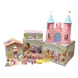 1980s Hasbro My Little Pony - Dream Castle and Show Stable; both boxed, together with Lullaby Nursery and Carry Case; ten generation one ponies, including Majesty, Skydancer and Locket; and assorted accessories 