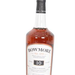 Bowmore, 10 year old, single malt scotch whisky, exclusive to the Global Traveller, two bottle  