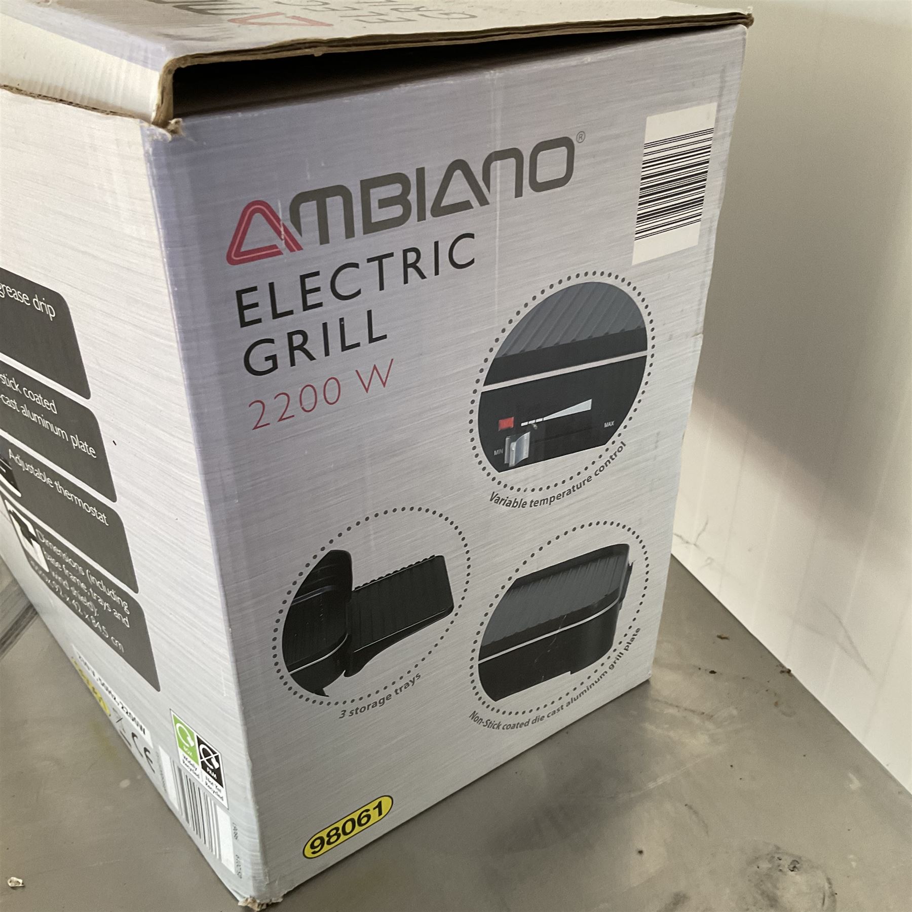 Ambiano 2200W electric grill - THIS LOT IS TO BE COLLECTED BY APPOINTMENT FROM DUGGLEBY STORAGE, GREAT HILL, EASTFIELD, SCARBOROUGH, YO11 3TX