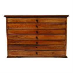 Table top straight front draws, with seven draws, H30cm