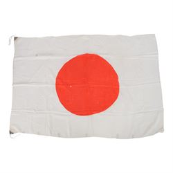 Japanese Silk Hinomaru flag, taken from Burma Campaign, together with Japanese Soldiers personal belongings including booklet and comb
