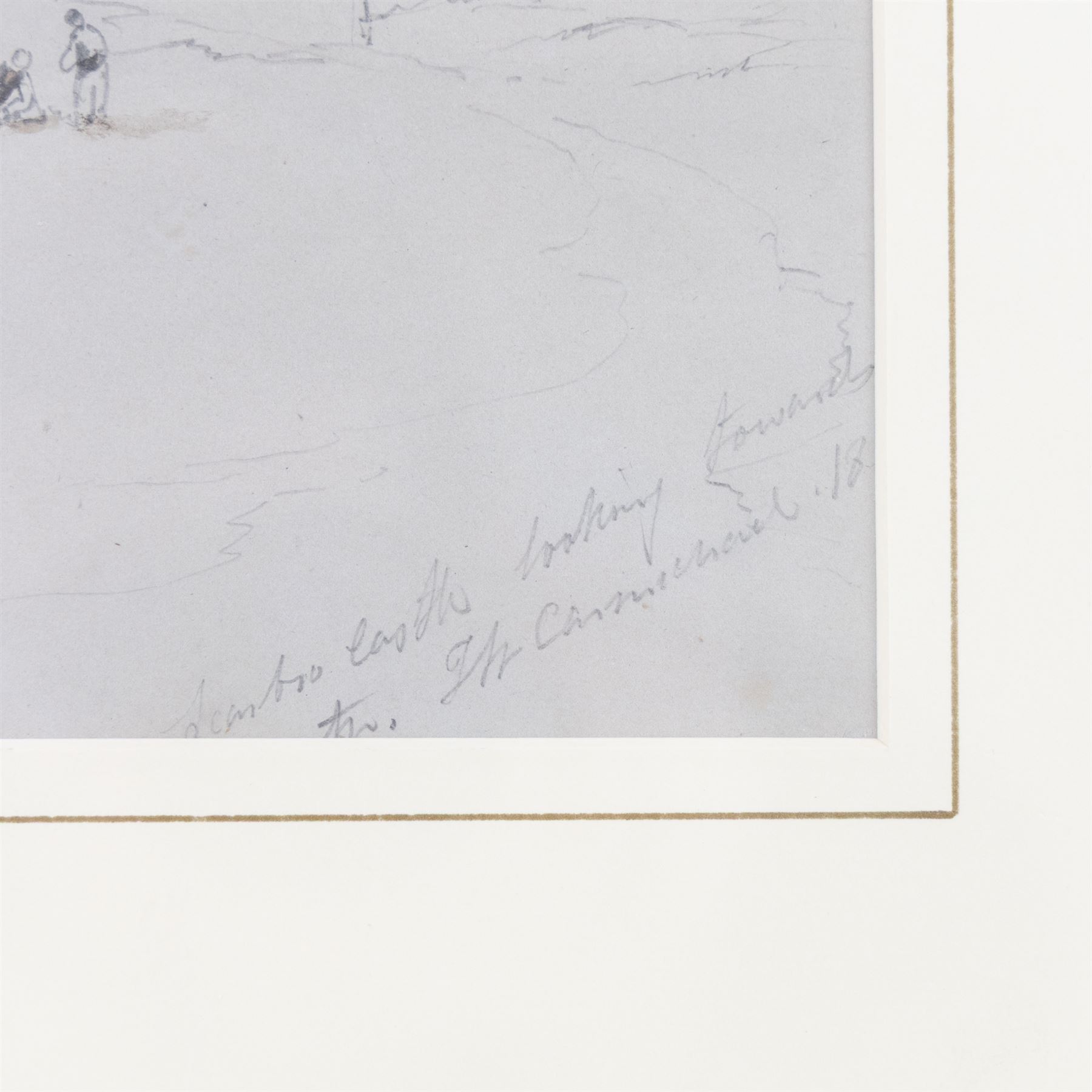 John Wilson Carmichael (British 1800-1868): 'Scarborough from the North West' and 'Scarborough Castle looking towards the North', pair of pencil sketches signed titled and dated 1835?, 24cm x 34cm (2)