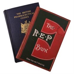 Collection of pharmaceutical interest items, comprising limited edition print to commemorate the 150th Anniversary of the Royal Pharmaceutical Society, pestle and mortar, books etc