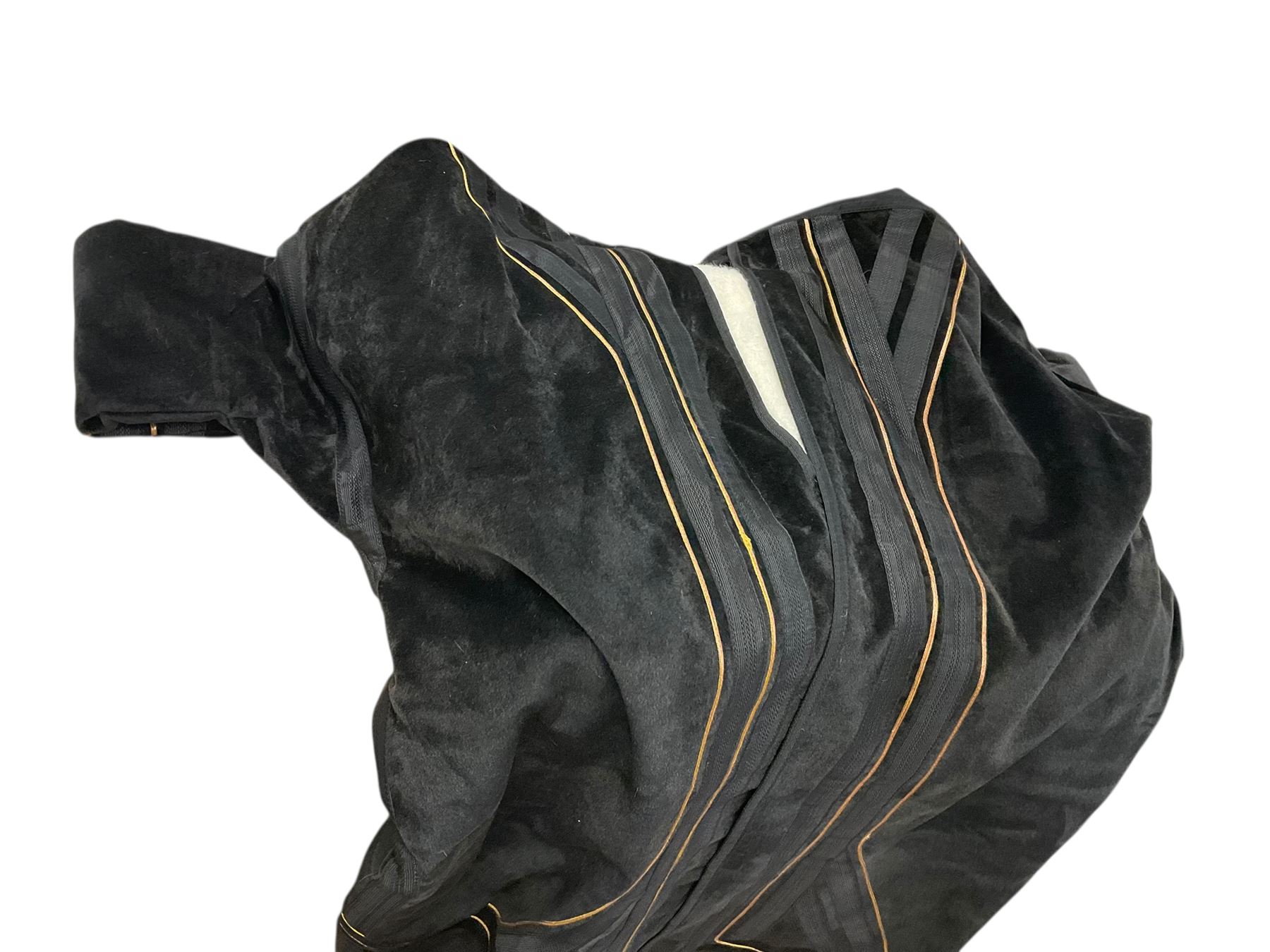 Ceremonial black robe, with gold trim, together with modern military jackets and jumpers etc together with two certificates