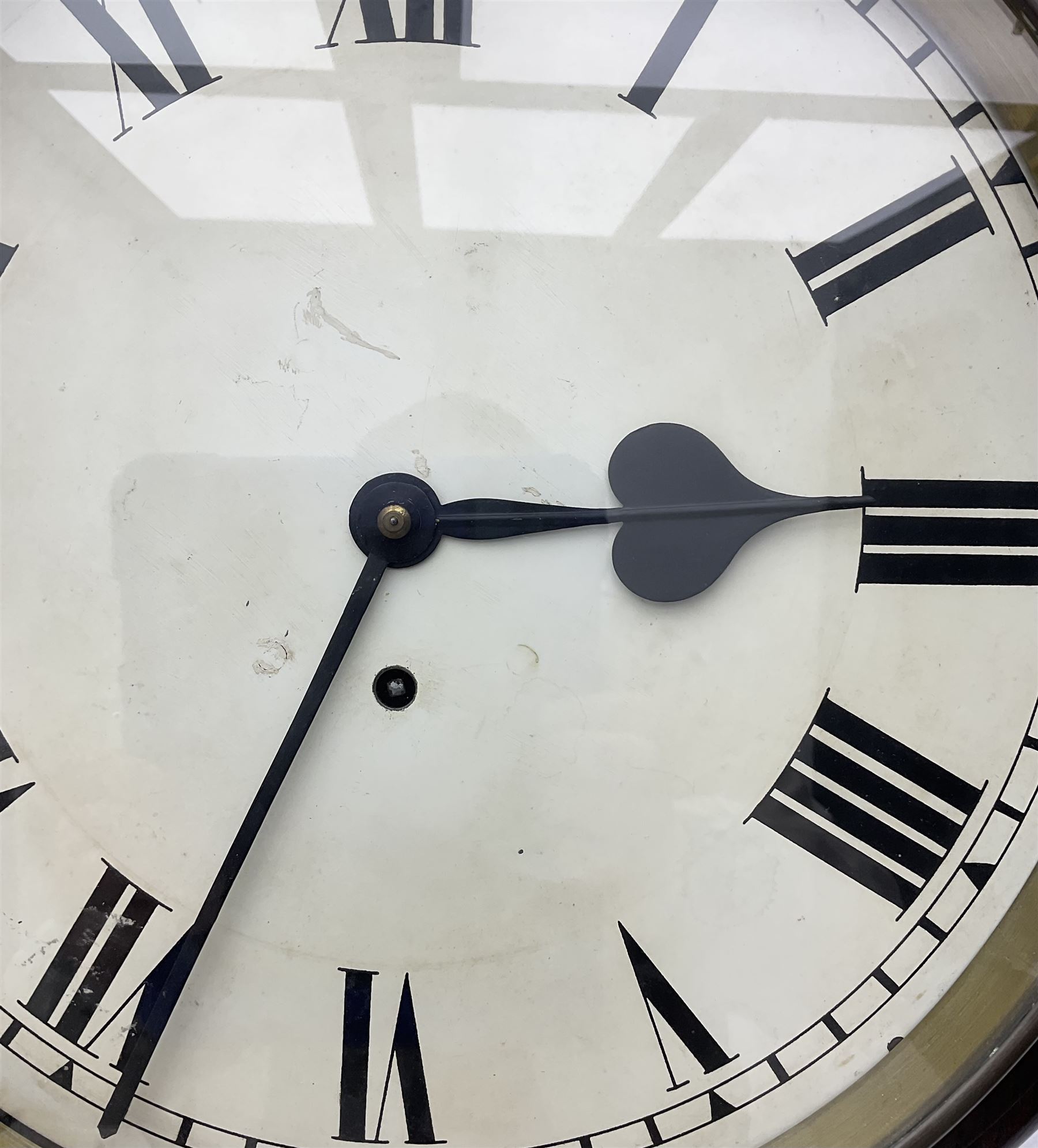 English- 8-day early-20th century spring driven wall clock, with a 17