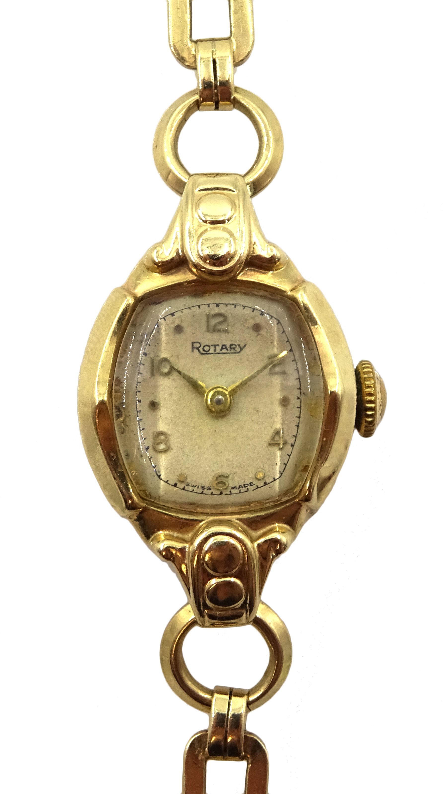  Rotary 9ct gold ladies bracelet wristwatch, manual wind hallmarked  