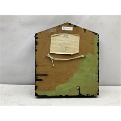 Frank Gordon (Northern British 1943-): 'The Mythology of Landscape - Icon VI', three dimensional acrylic on wood, titled verso with artist's address label 38cm x 66cm
Notes: Frank entered Bolton College of Art at the age of fifteen, followed by thirty years of teaching art and his early retirement in 1995, he moved to Giggleswick in the Yorkshire Dales 