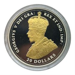 Four Royal Canadian Mint fine silver twenty dollar coins, comprising 2016 '1916 The Somme Offensive', 2016 'A Celebration of Her Majesty's 90th Birthday', 2017 '1917 The Battle of Vimy Ridge' and 2018 'The 1908 Sovereign 110th Anniversary of the Royal Canadian Mint', all cased with certificates