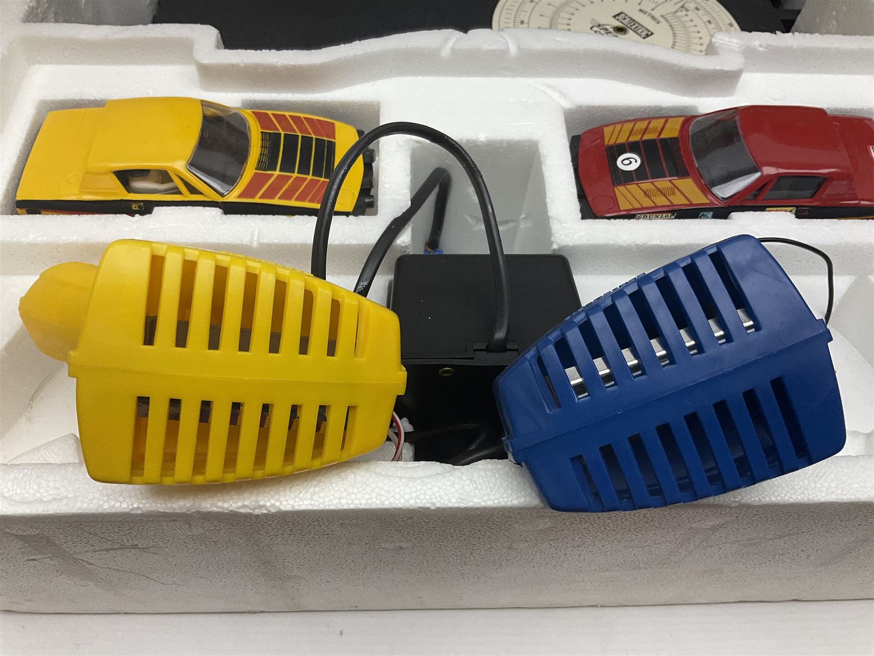 Scalextric - Set 300 with TR7 rally cars, controllers, power unit, track and paperwork; boxed