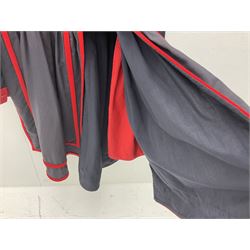 Elizabeth II Yeoman Warders (Beefeater) No.1 Undress blue uniform - comprising tunic bearing label Crown Military Uniforms H.M. Tower of London and bonnet by S. Patey (2) 