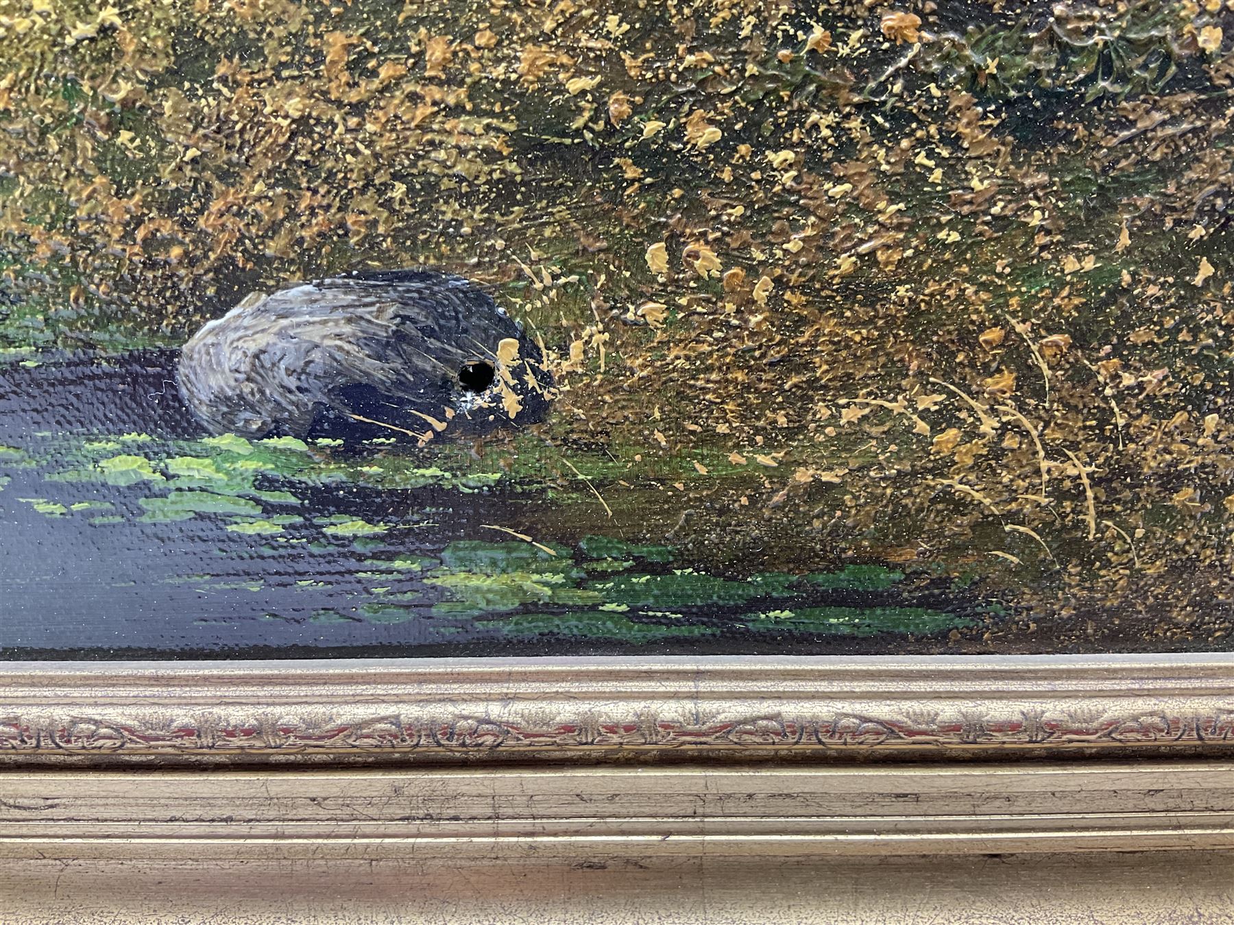 H Sanders (Continental 20th century): Castle in Highland River Landscape, oil on canvas signed 60cm x 91cm