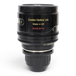 Cooke Mini S4/i 25mm T2.8 prime lens with PL mount, serial no. 8025-0714, with front and back lens caps