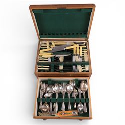 Cased canteen of cutlery by W & JA Baxter