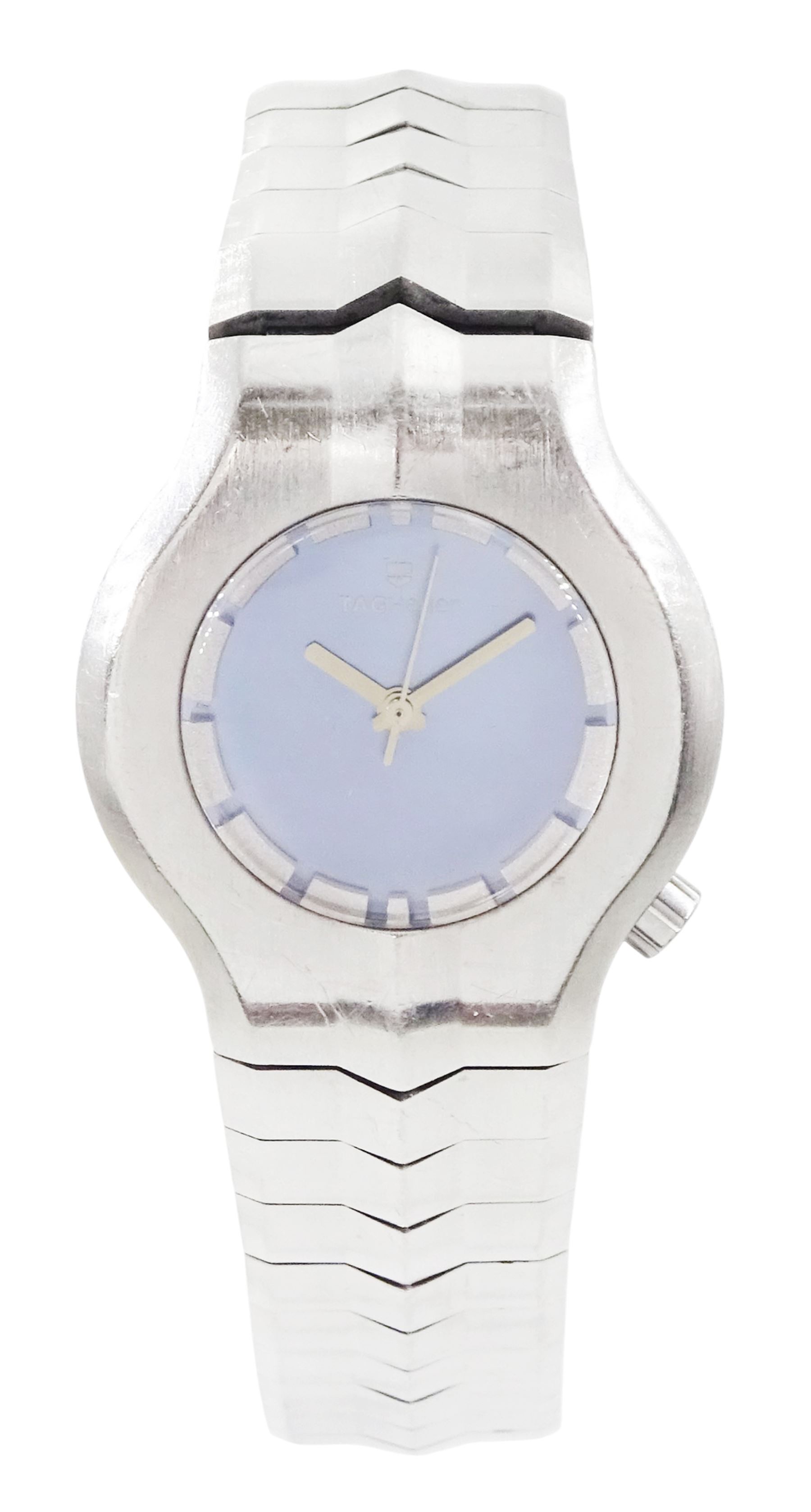 Tag Heuer Alter Ego ladies stainless steel quartz wristwatch, Ref. WP1312, blue mother of pearl dial, boxed