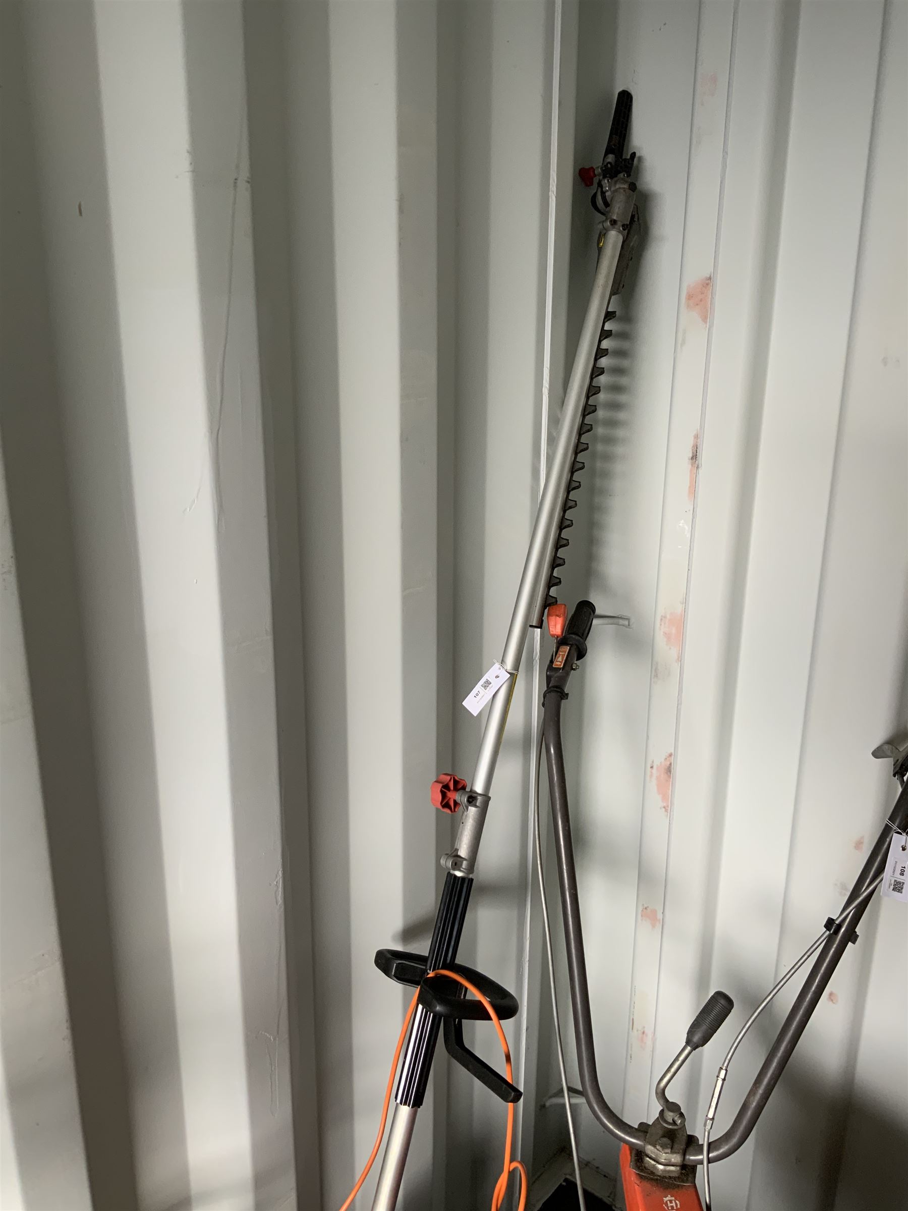 Florabest electric hedge trimmer, Qualcast lawnmower, Qualcast strimmer and Flymo trimmer (4) - THIS LOT IS TO BE COLLECTED BY APPOINTMENT FROM DUGGLEBY STORAGE, GREAT HILL, EASTFIELD, SCARBOROUGH, YO11 3TX