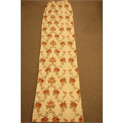  Pair 'James Brindley of Harrogate' floral pattern curtains, thermal lined, with pencil pleat heading, 100cm, Drop - 380cm  