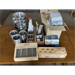 Stainless steel bar buckets, measuring cups, shaker, white sulphite bags, takeaway bags, bamboo shot paddles etc- LOT SUBJECT TO VAT ON THE HAMMER PRICE - To be collected by appointment from The Ambassador Hotel, 36-38 Esplanade, Scarborough YO11 2AY. ALL GOODS MUST BE REMOVED BY WEDNESDAY 15TH JUNE.