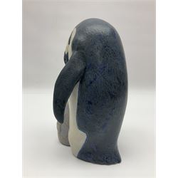 Lladro figure group, Penguin Love, modelled as a penguin and chick in a matt glaze, no 2519, with original box, H22cm