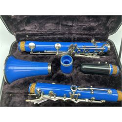 Cased blue Odyssey Clarinet
