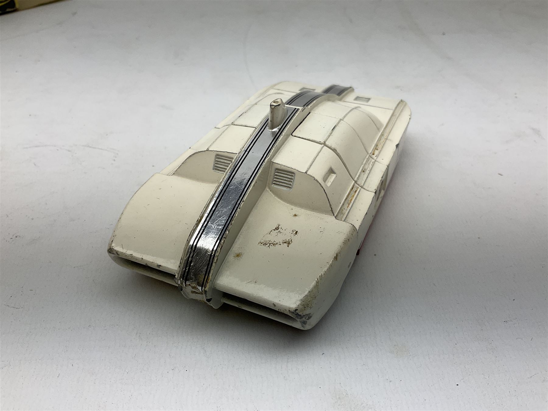 Dinky - Captain Scarlet and the Mysterons Maximum Security Vehicle with crate No.105; Airport Fire Tender with Flashing Light; and Michigan 180-III Tractor Dozer No.976; all boxed (3)