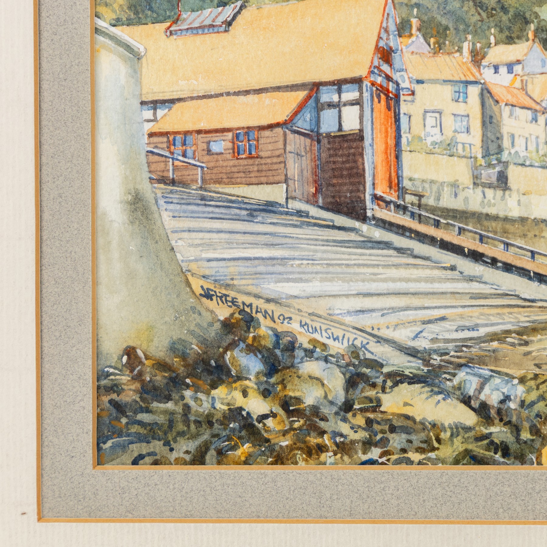 John Freeman (British 1942-): 'Runswick' and 'Moortops', two watercolours signed titled and dated '92 and '91, max 23.5cm x 32.5cm (2)