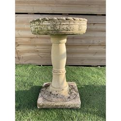 Cast stone two section bird bath - THIS LOT IS TO BE COLLECTED BY APPOINTMENT FROM DUGGLEBY STORAGE, GREAT HILL, EASTFIELD, SCARBOROUGH, YO11 3TX