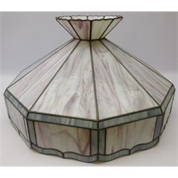  Tiffany style hanging ceiling light shade with slag style glass panels, D67cm   