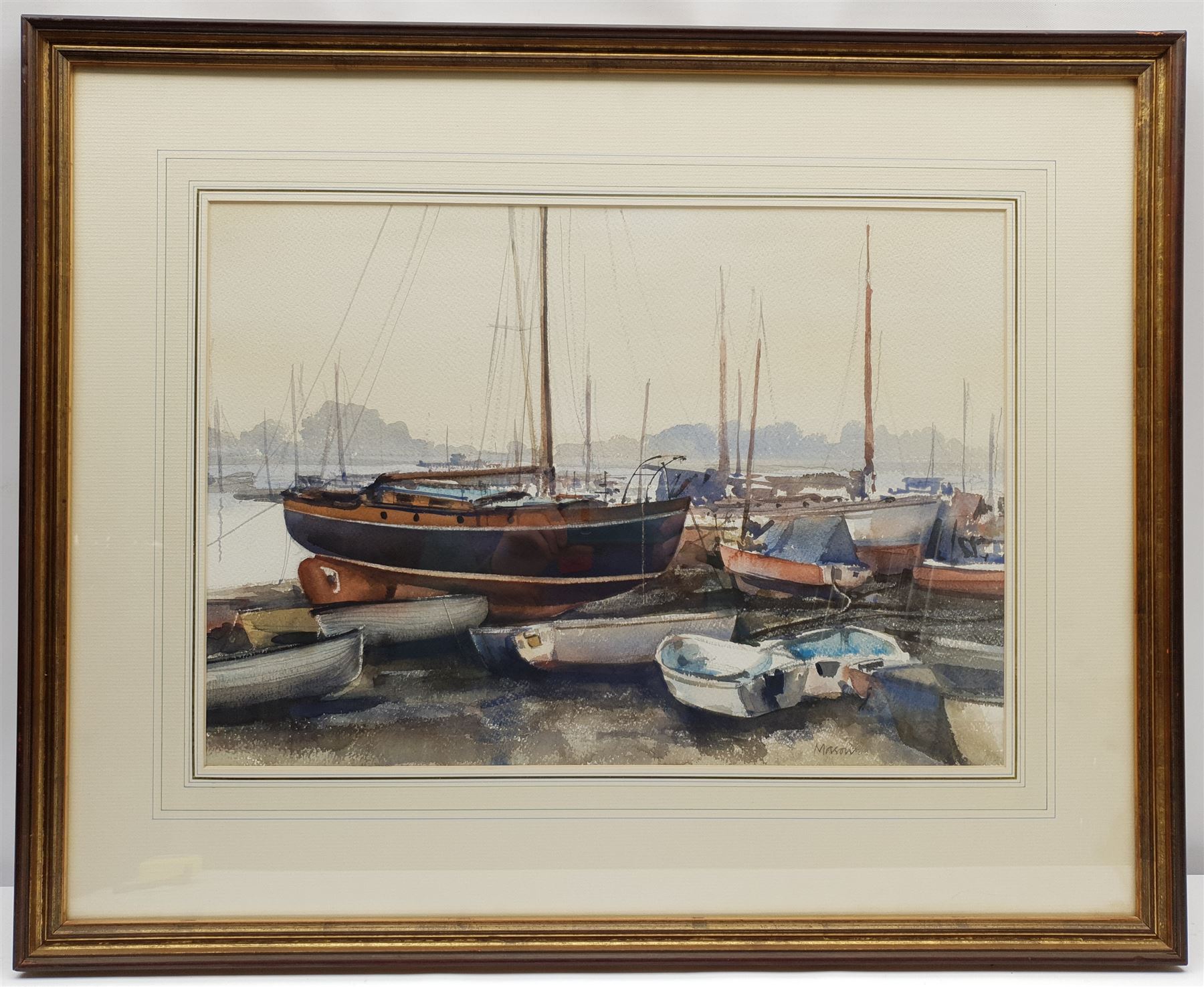 Cyril Harry Mason (British 1928-2012): 'Birdham' Harbour, watercolour signed, titled verso 36cm x 51cm