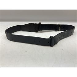 North Eastern Railway Police adjustable leather belt with steel buckle; crudely inscribed '270'