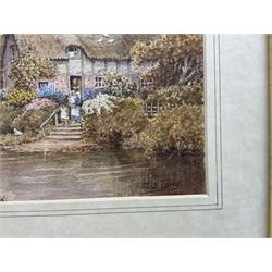 John Cecil Lund (British 1932-): 'Monday Morning - Walton' and 'Village Pond', two watercolours signed, titled on the mount, max 19cm x 32cm (2)
