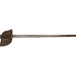 British Edward VII 1897 pattern Infantry Officer's sword, by F.W. Flight, the 82cms single edged blade etched with leaf design and Royal cypher, the hilt with pierced and cypher decorated guard around wire bound shagreen grip, within leather scabbard with frog and Sam Browne, overall L100cm