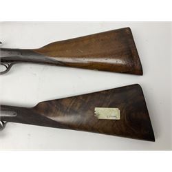 SHOTGUN CERTIFICATE REQUIRED - 19th century John Adams of London 12-bore double barrel side-by-side hammer gun with screw under-lever opening, 76cm (30
