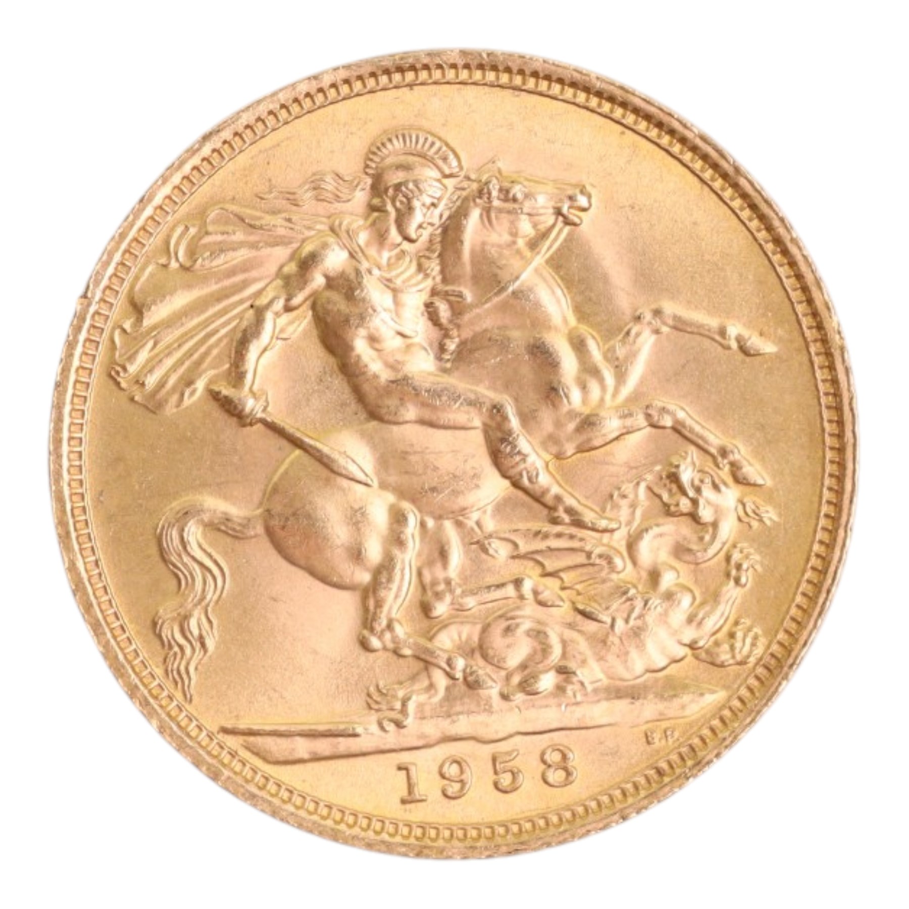 Queen Elizabeth II 1958 gold full sovereign coin