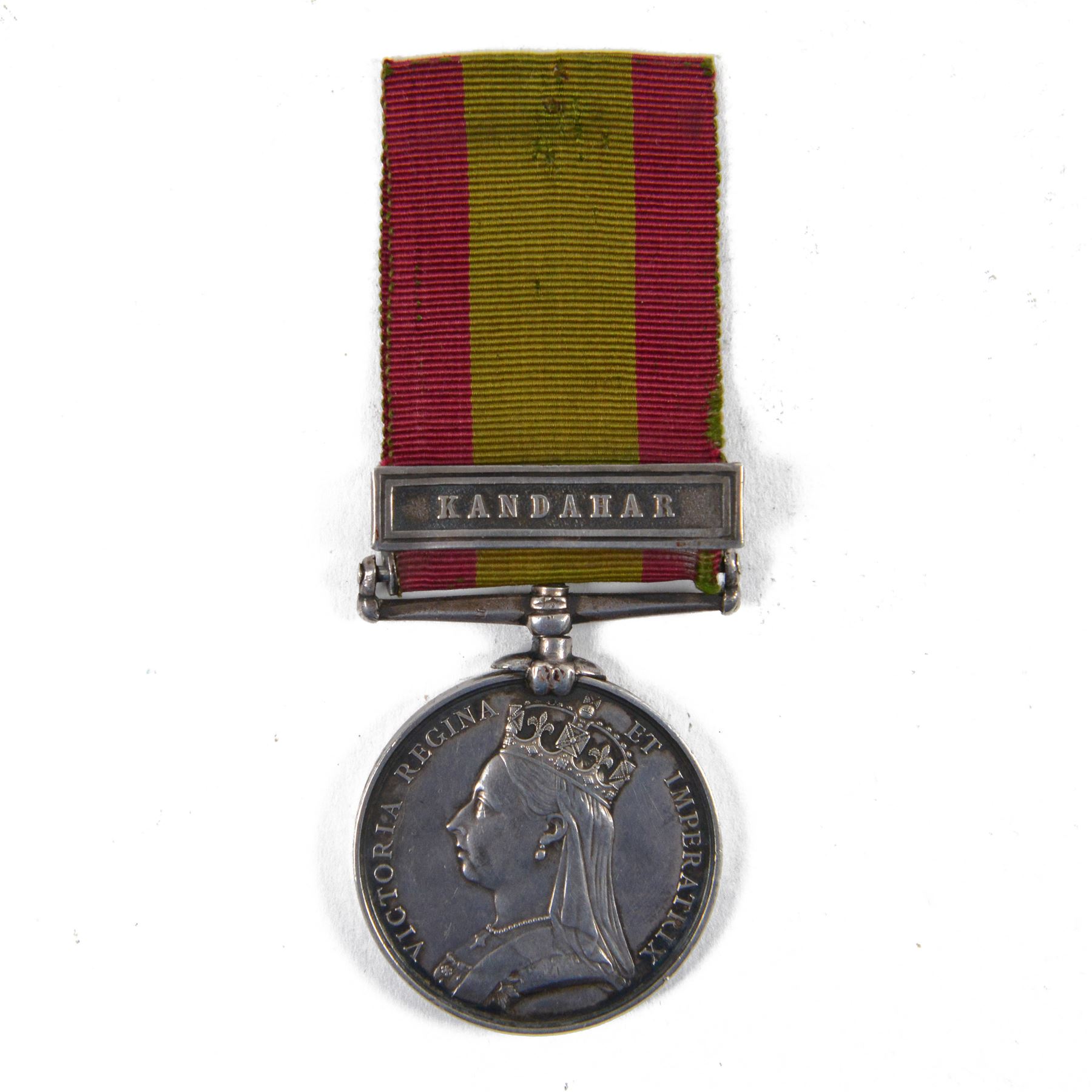 Victoria Second Afghan War medal with Kandahar clasp, name erased