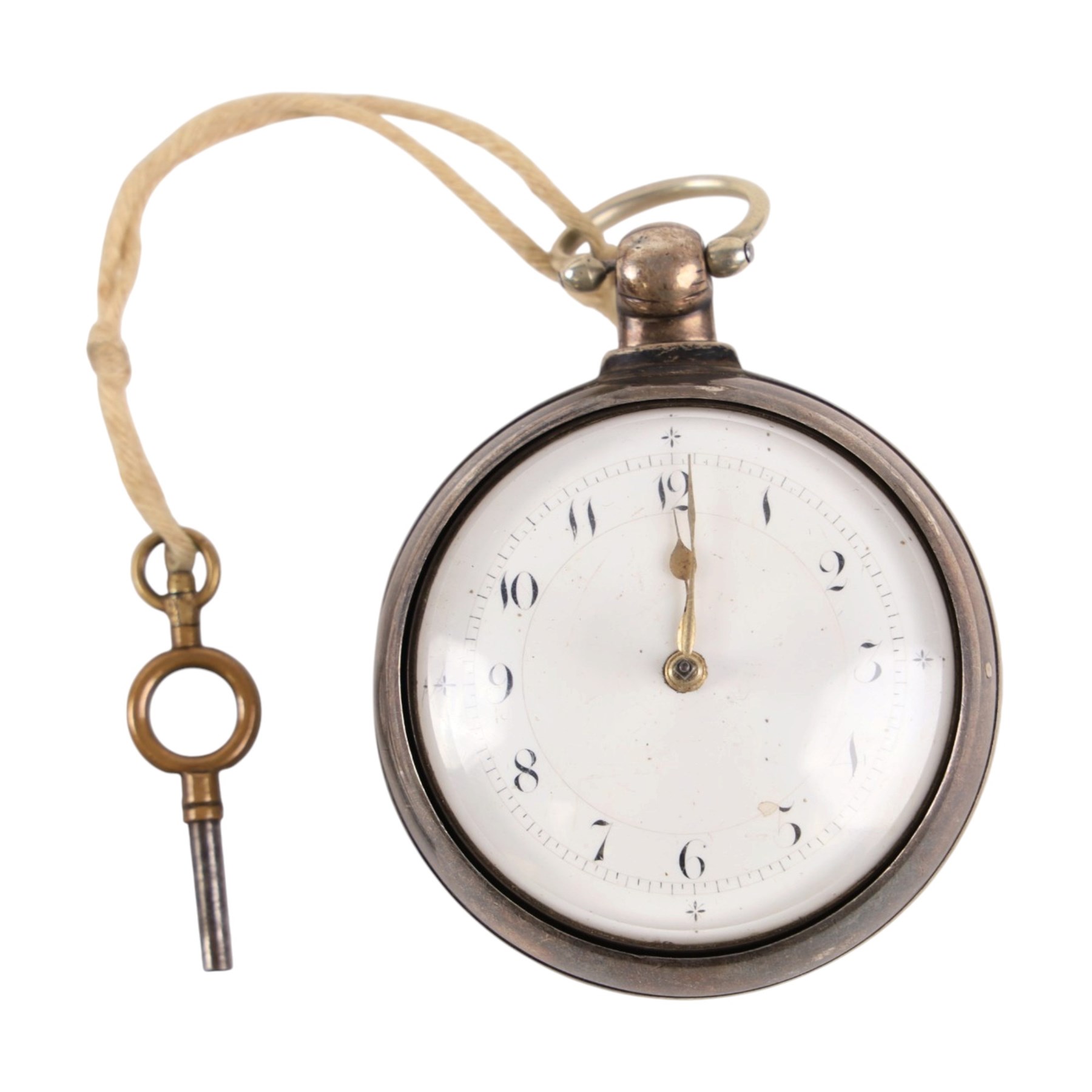 Silver open faced pocket watch by Joseph Marshall, together with a silver Army football medal