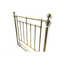 Victorian brass Heal and Sons single bed, horizontal  head and foot rail, Seventh Heaven bedstead 