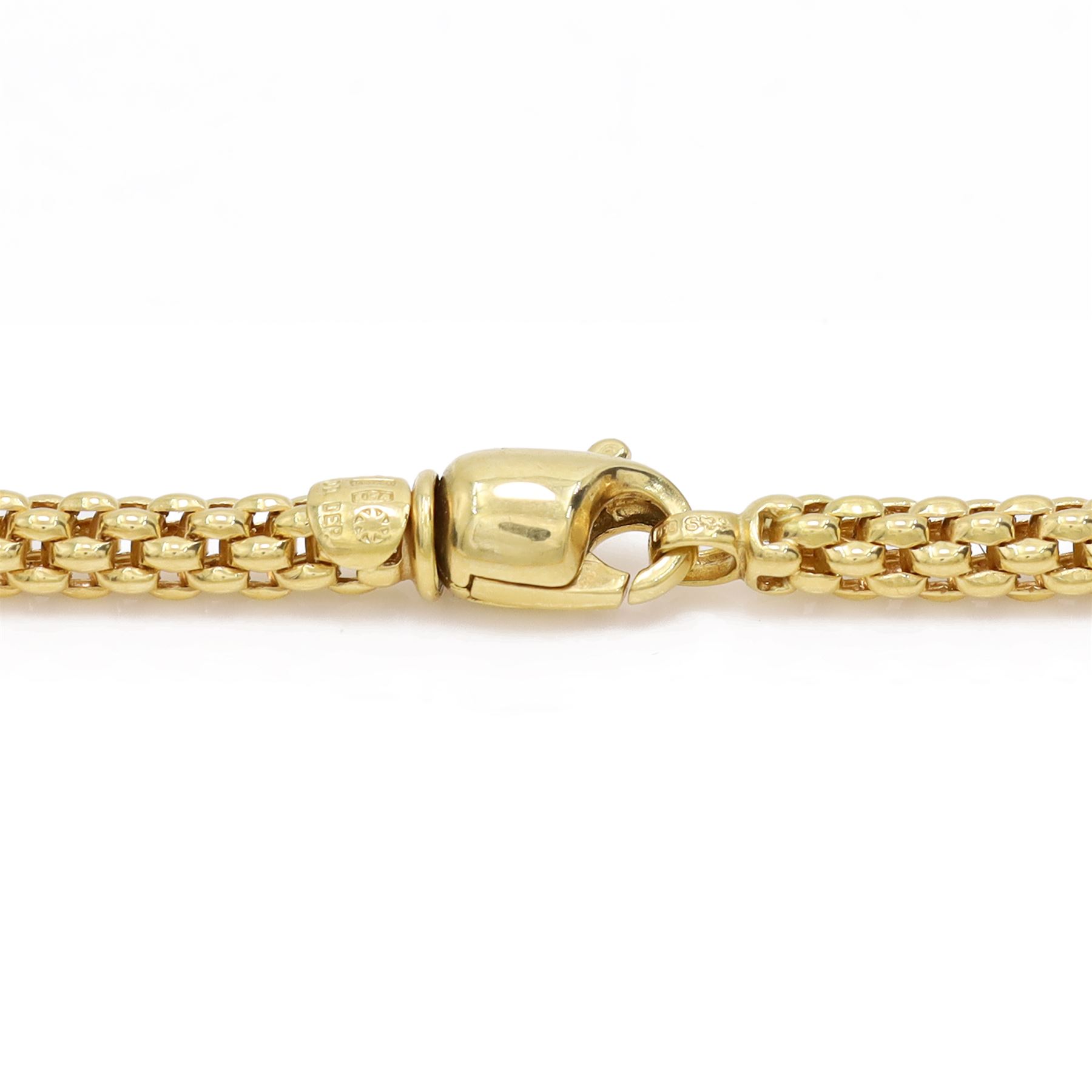 Fope 18ct gold necklace, with lobster clasp, London import mark 1997