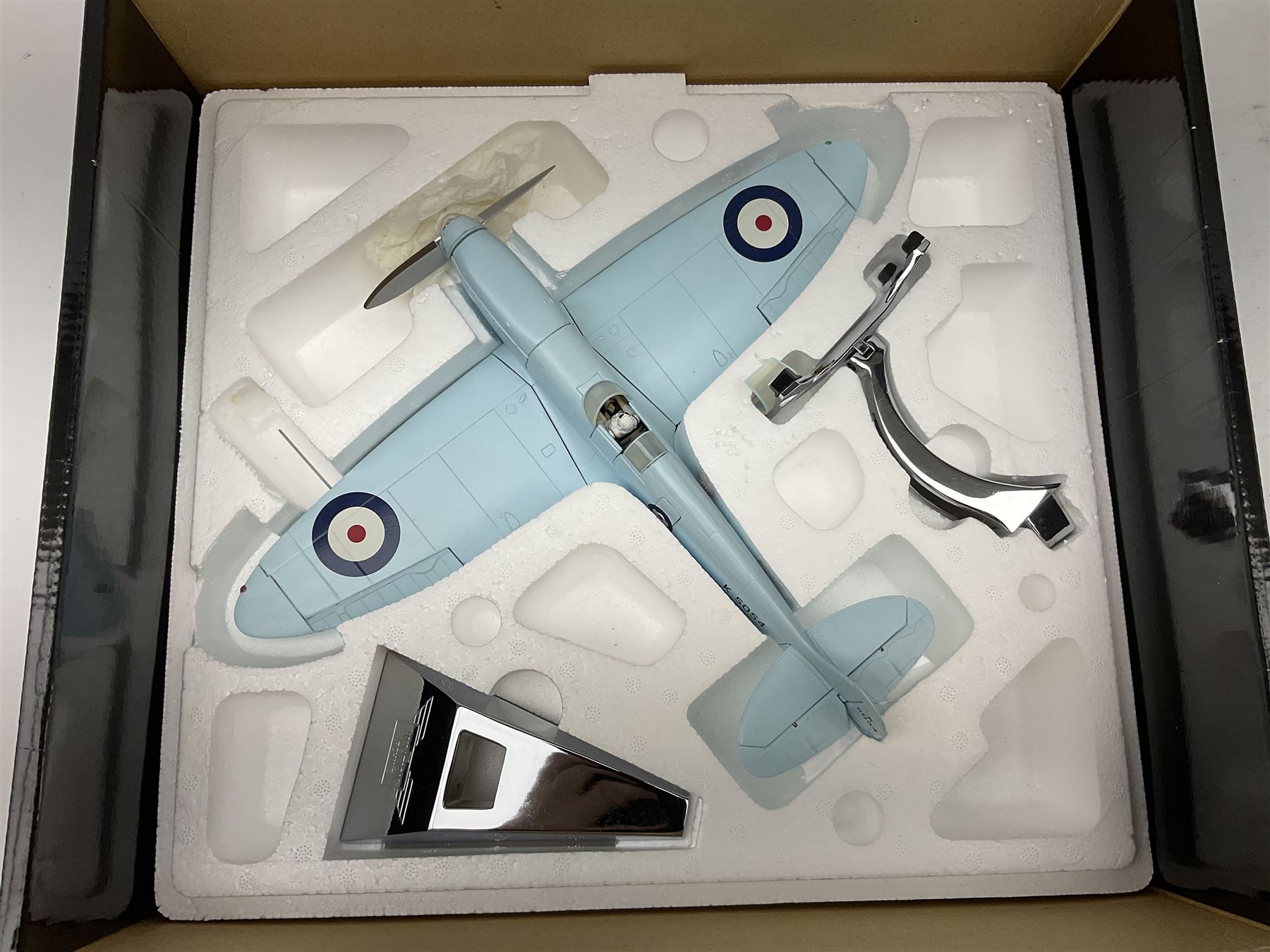 Corgi Aviation Archive - '70 Years of the Spitfire', AA33908 1:32 scale model of the Supermarine Type 300 prototype Spitfire, boxed; together with Oxford Diecast - 72SW001 1:72 scale model of a Supermarine Seagull MKV (Walrus), boxed (2)