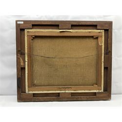 Eleanor Barbara Georgina Shiffner (British 1896-1982): The Meet, oil on canvas signed 60cm x 75cm
Notes: animal, landscape and portrait artist born at Rossington, Yorkshire. Studied Byam Shaw School and RA Schools