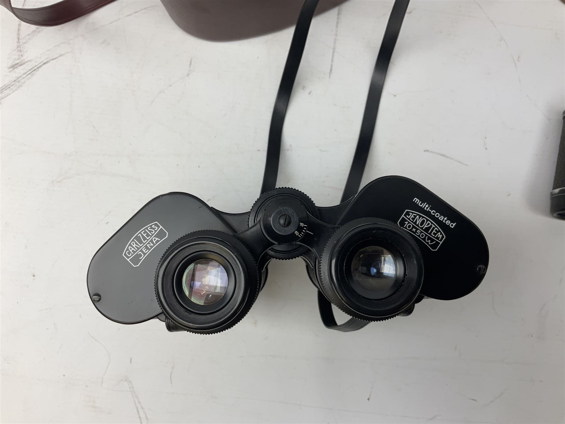 Three pairs of Carl Zeiss Jena binoculars, Jenoptem 10x50W