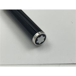 Montblanc Meisterstuck Pix ballpoint pen, the black barrel and cap with chrome mounts and clip, housed in original presentation box, sleeve and manufacturer's box, with Service Guide booklet, model no. M25857, L13cm