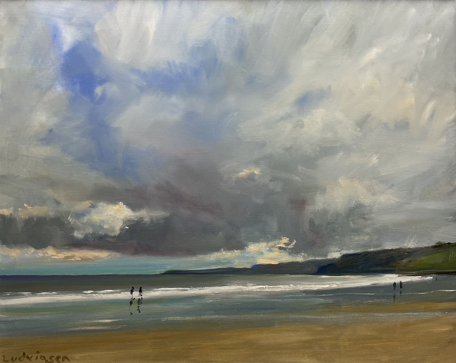 Malcolm Ludvigsen (British 1946-): 'Scarborough', oil on canvas signed, titled and dated 'Oct 21 2016' verso 60cm x 75cm