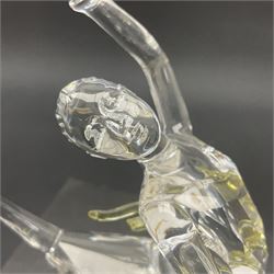 Three Swarovski figures, comprising flamenco dancer, female dancer with certificate and ballerina, tallest H21cm  